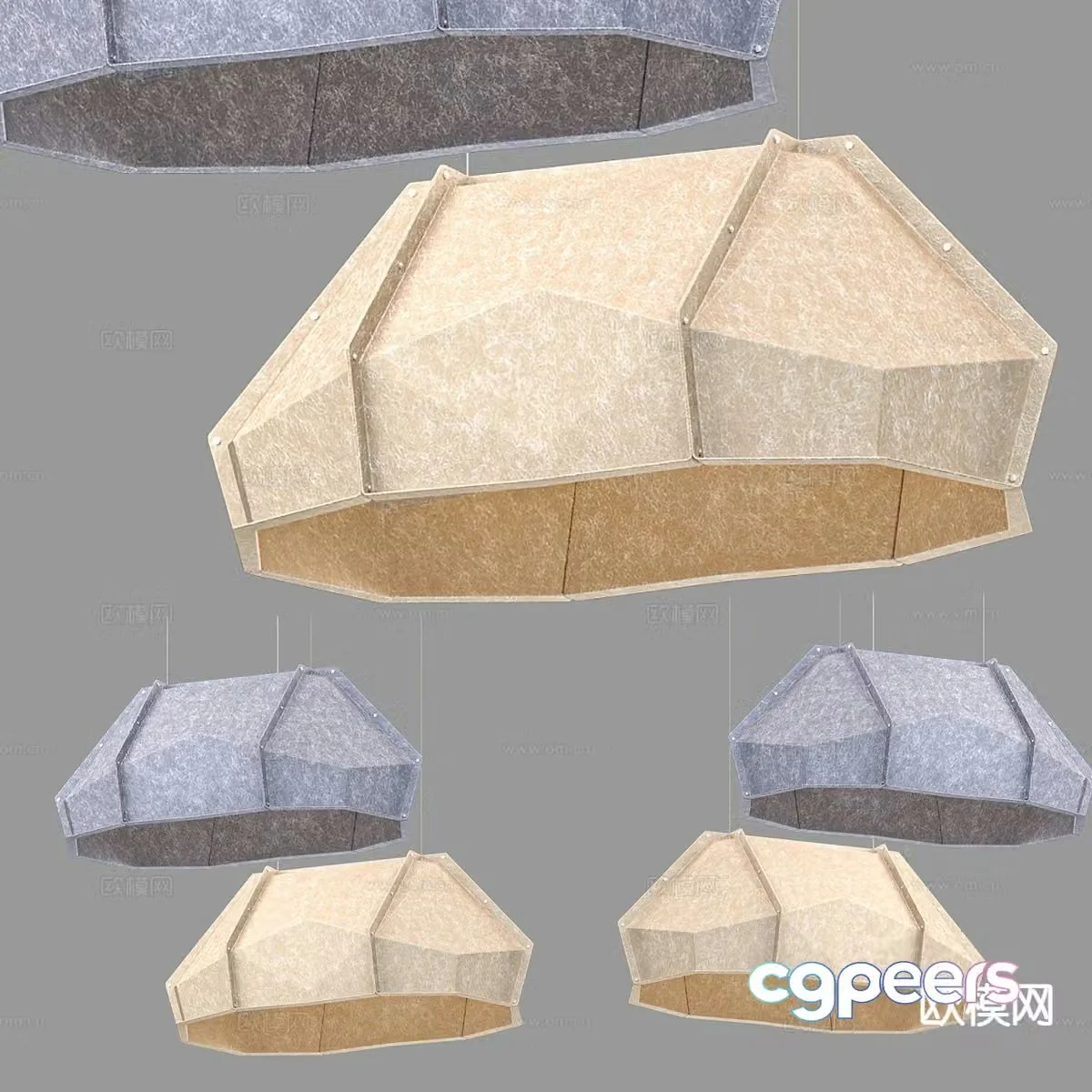 Nordic chandelier simple chandelier 3d model