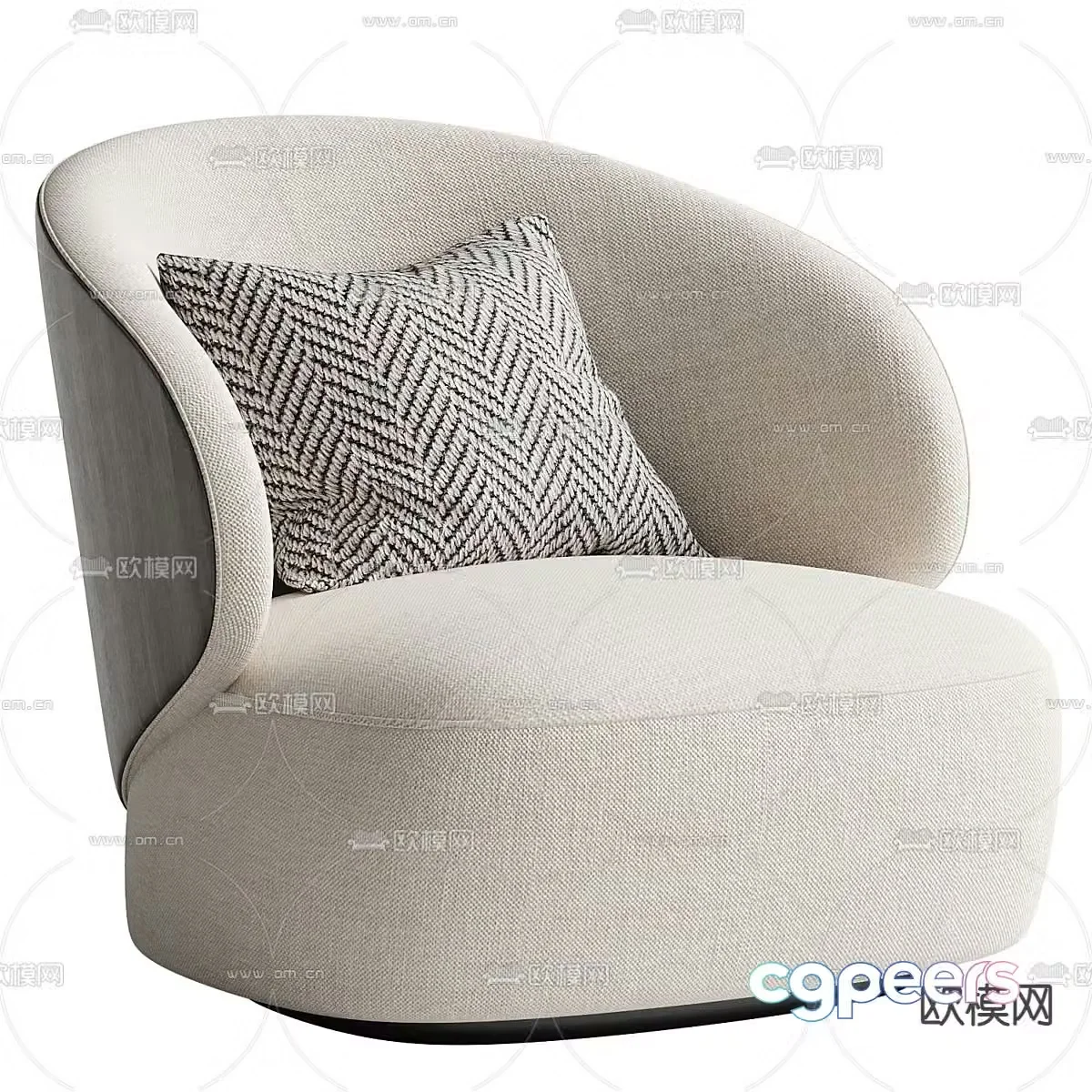 Single sofa leisure sofa 3d model