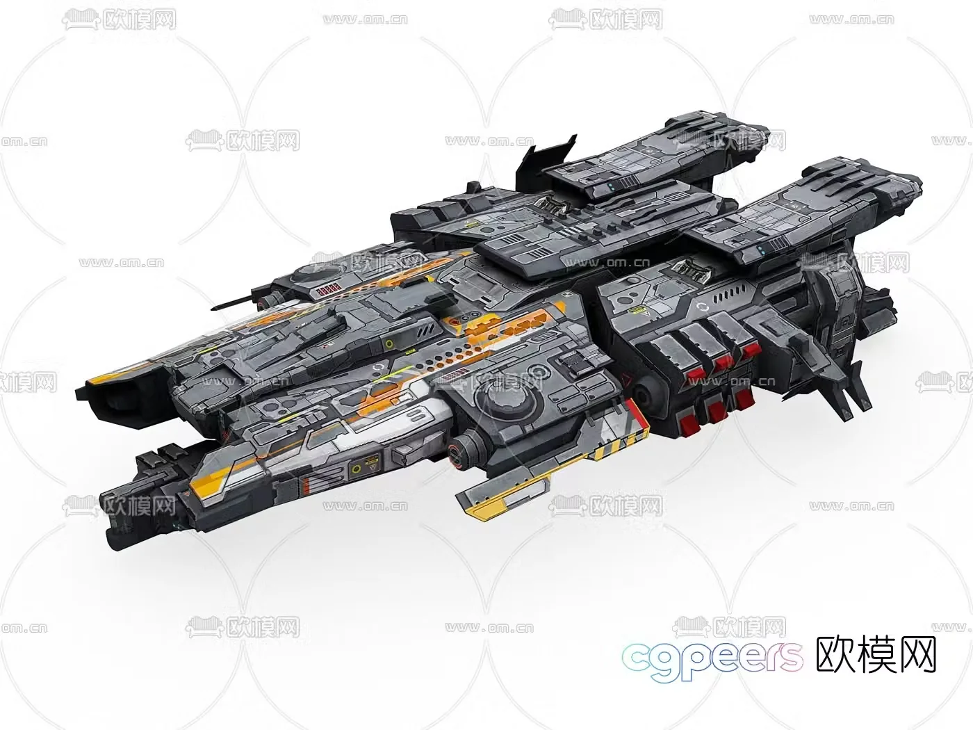 Modern spaceship toy 3d model