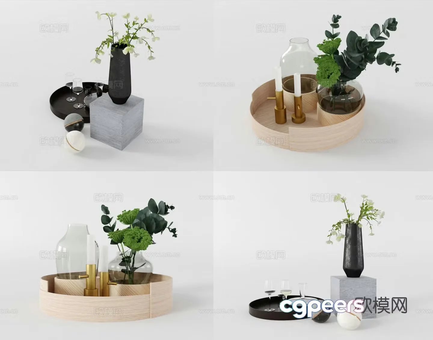 Modern decorative ornaments furnishings vase 3D model