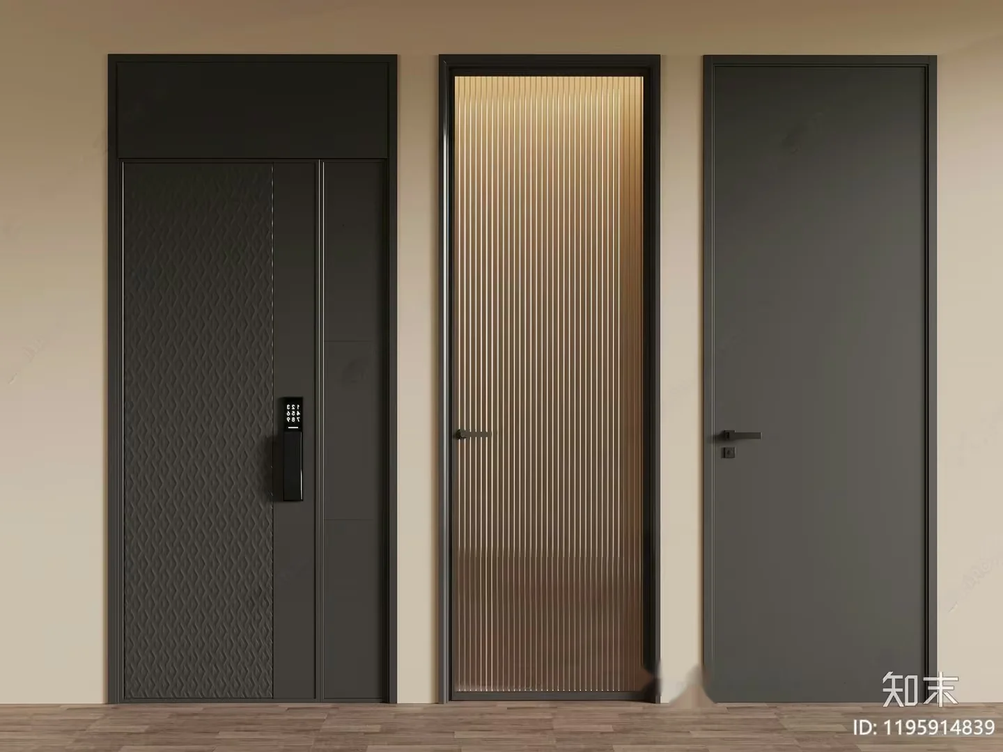 Modern Interior Doors 3D Model – 8033 – VRAY Render