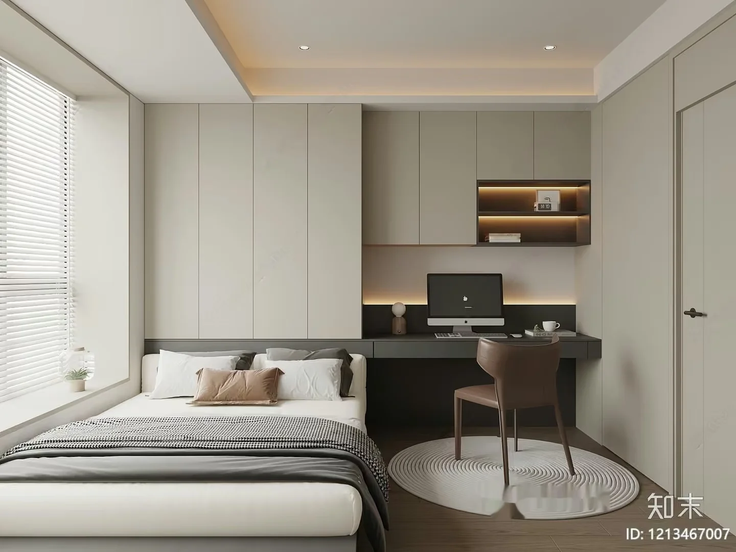 Cozy Modern Bedroom 3D Model – 4888 – VRAY Render
