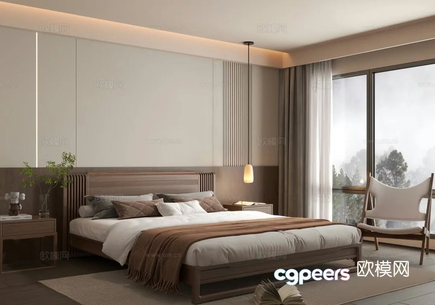 Wabi Sabi bedroom second bedroom 3d model