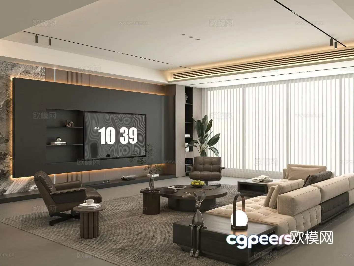 Modern living room 3d model