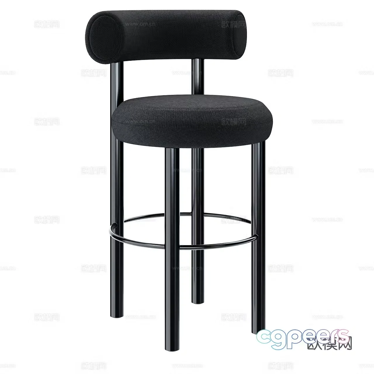 Tom Dixon Modern Bar Chair Fabric Bar Chair Simple Bar Chair Retro Bar Chair 3D Model