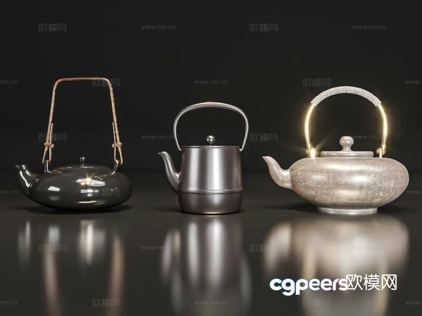 New Chinese teapot portable teapot 3d model