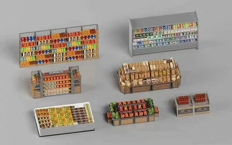 Miniature Grocery Store Displays 3D Model – 4003 – VRAY Render