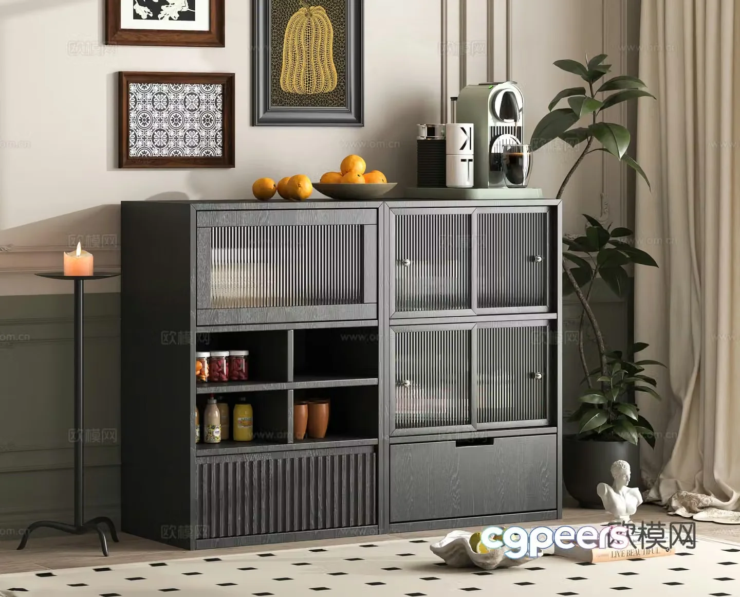 French sideboard 3D model