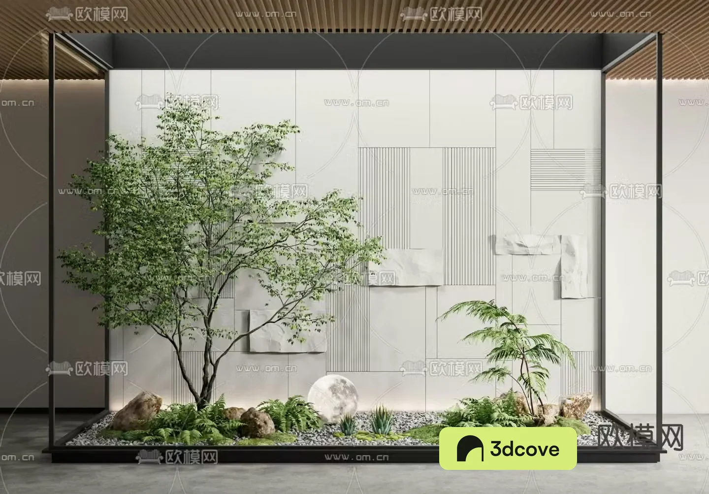 Indoor landscape plant pile