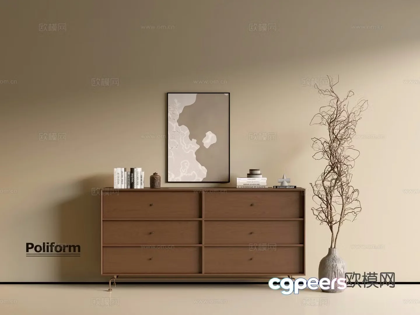 Modern wood grain cabinet ins wind minimalist wind cabinet whole cabinet sideboard balcony cabinet storage 3D model