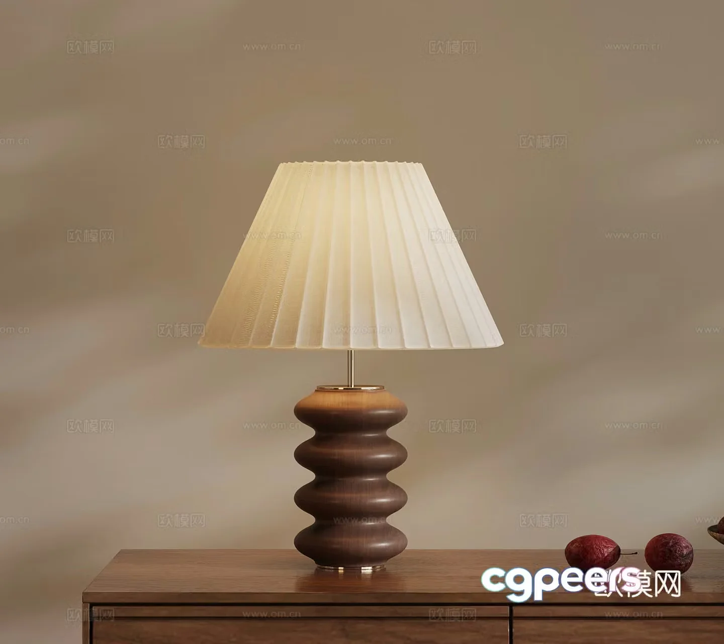 French medieval style table lamp 3d model