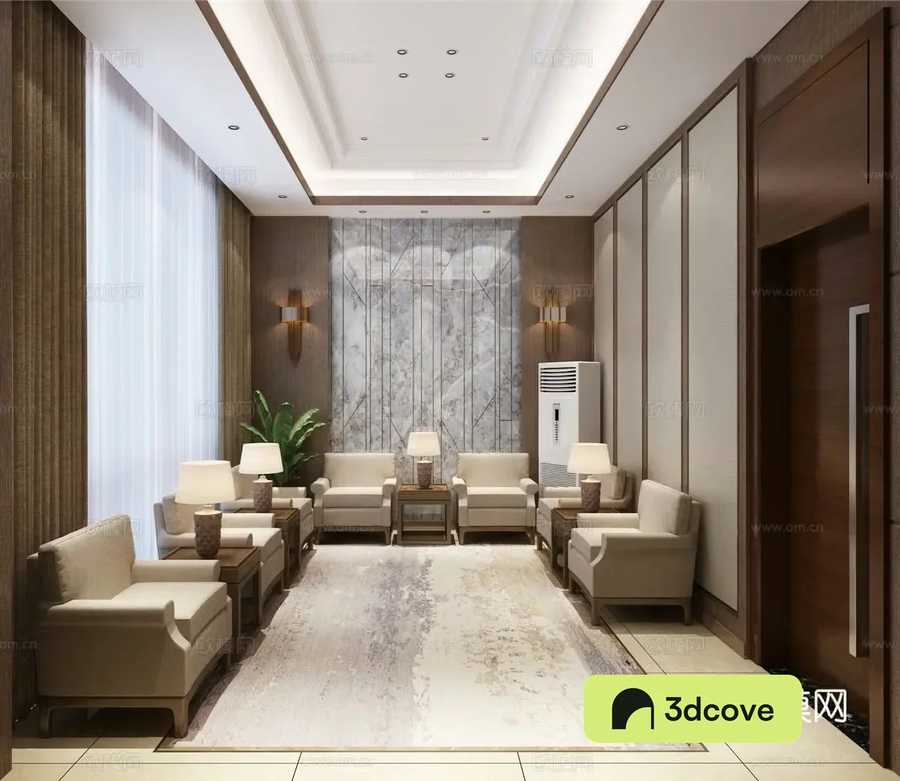 Modern reception room negotiation room