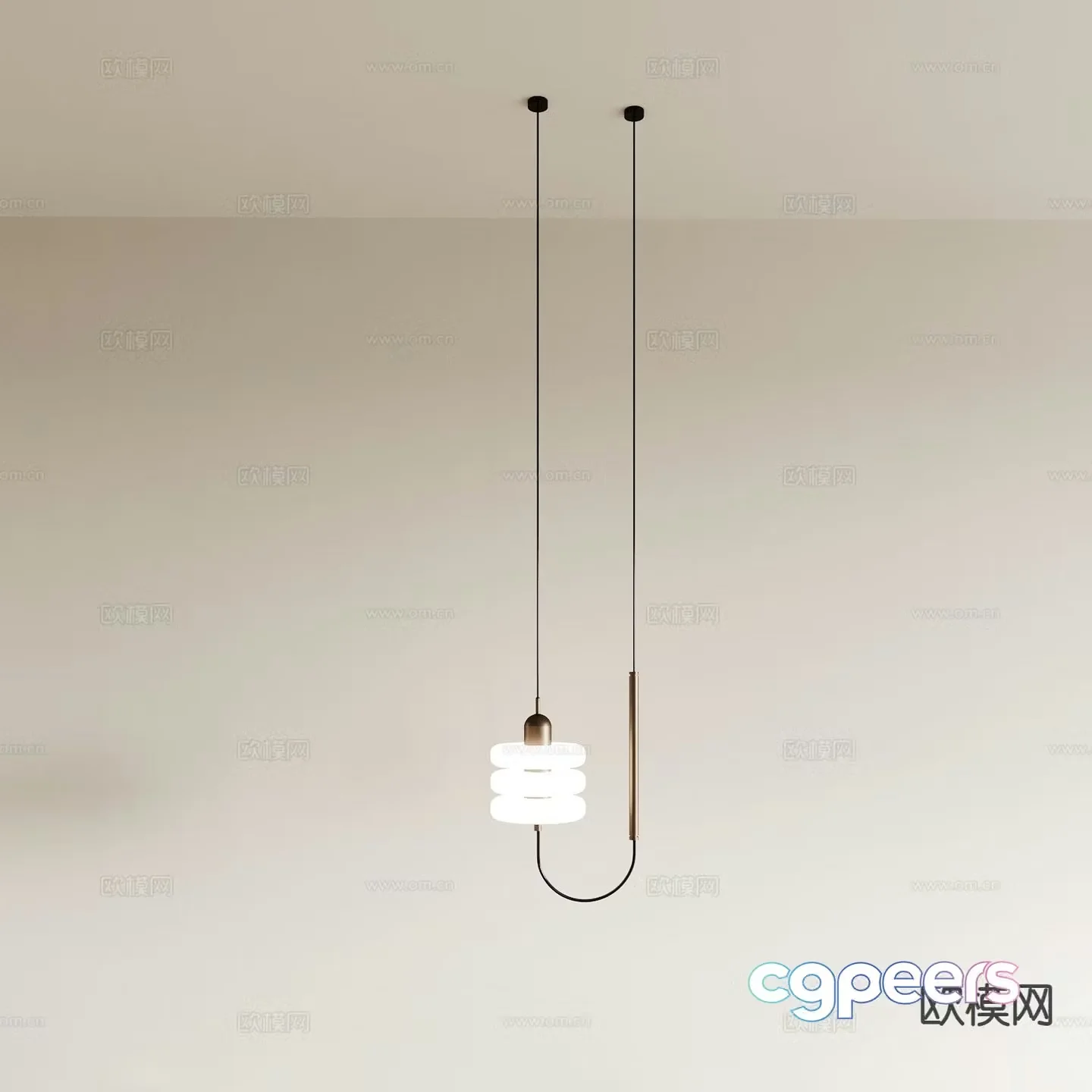 Modern bedside small chandelier creative chandelier 3d model