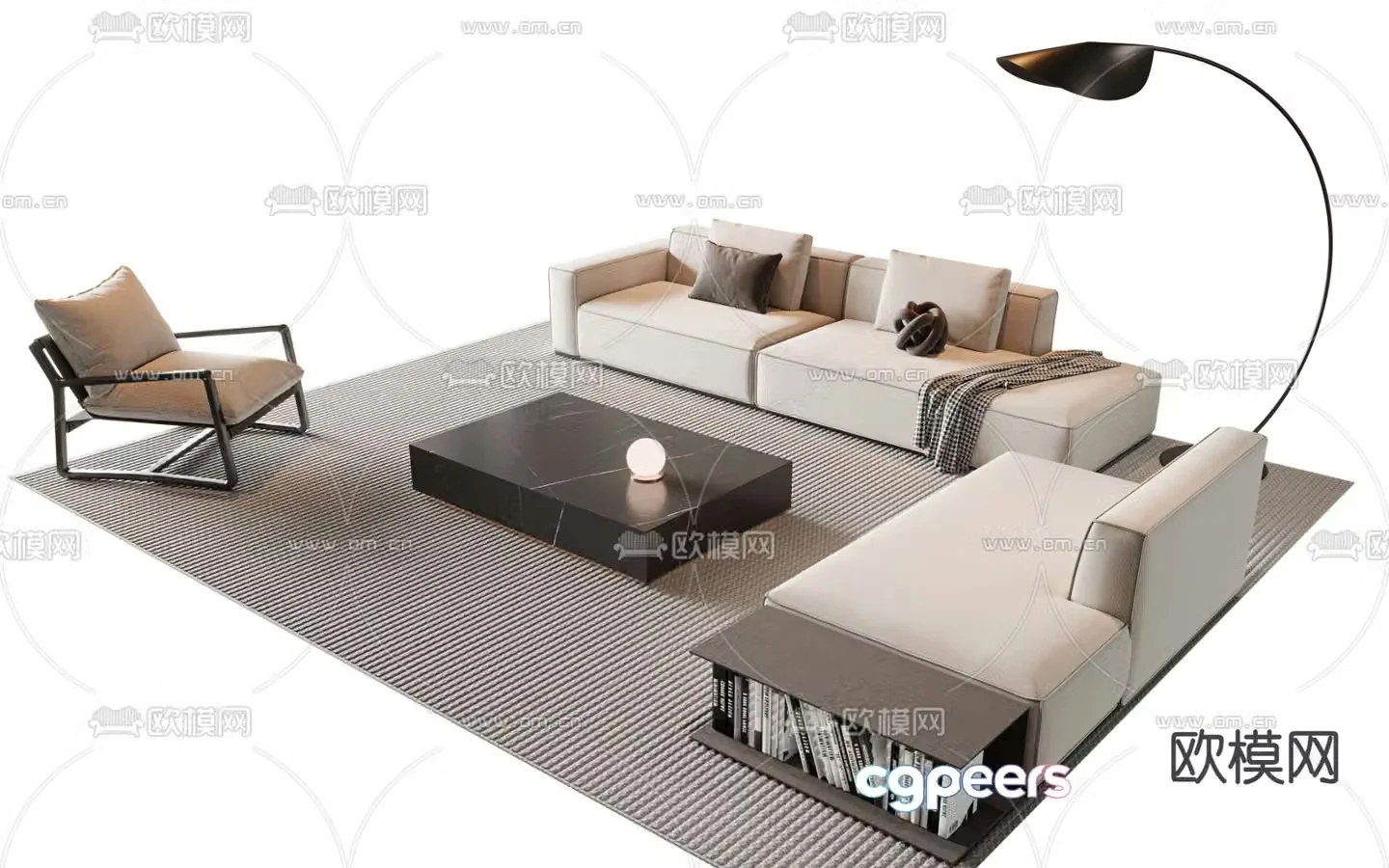 Modern sofa modular sofa 3d model