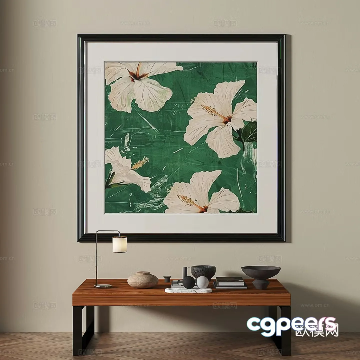 Modern medieval retro decorative painting 3d model