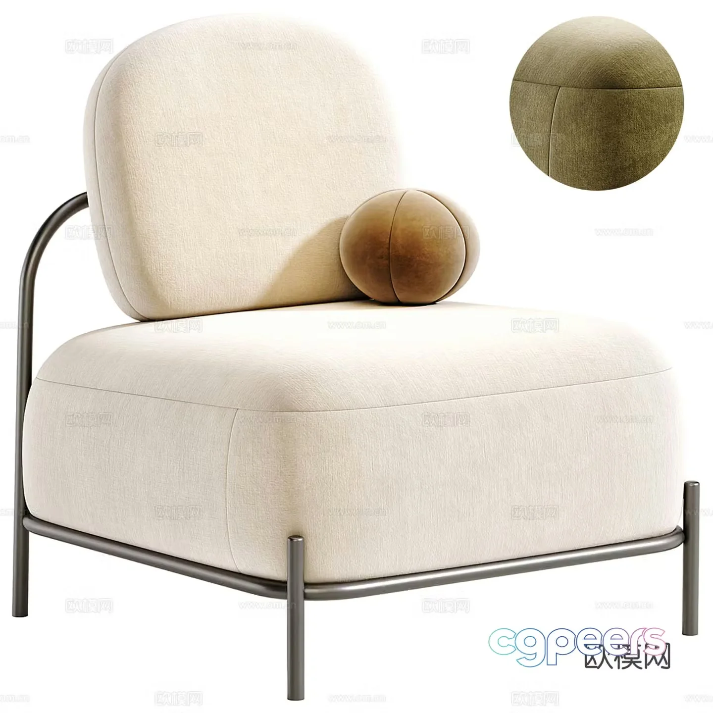 Single sofa leisure sofa 3d model