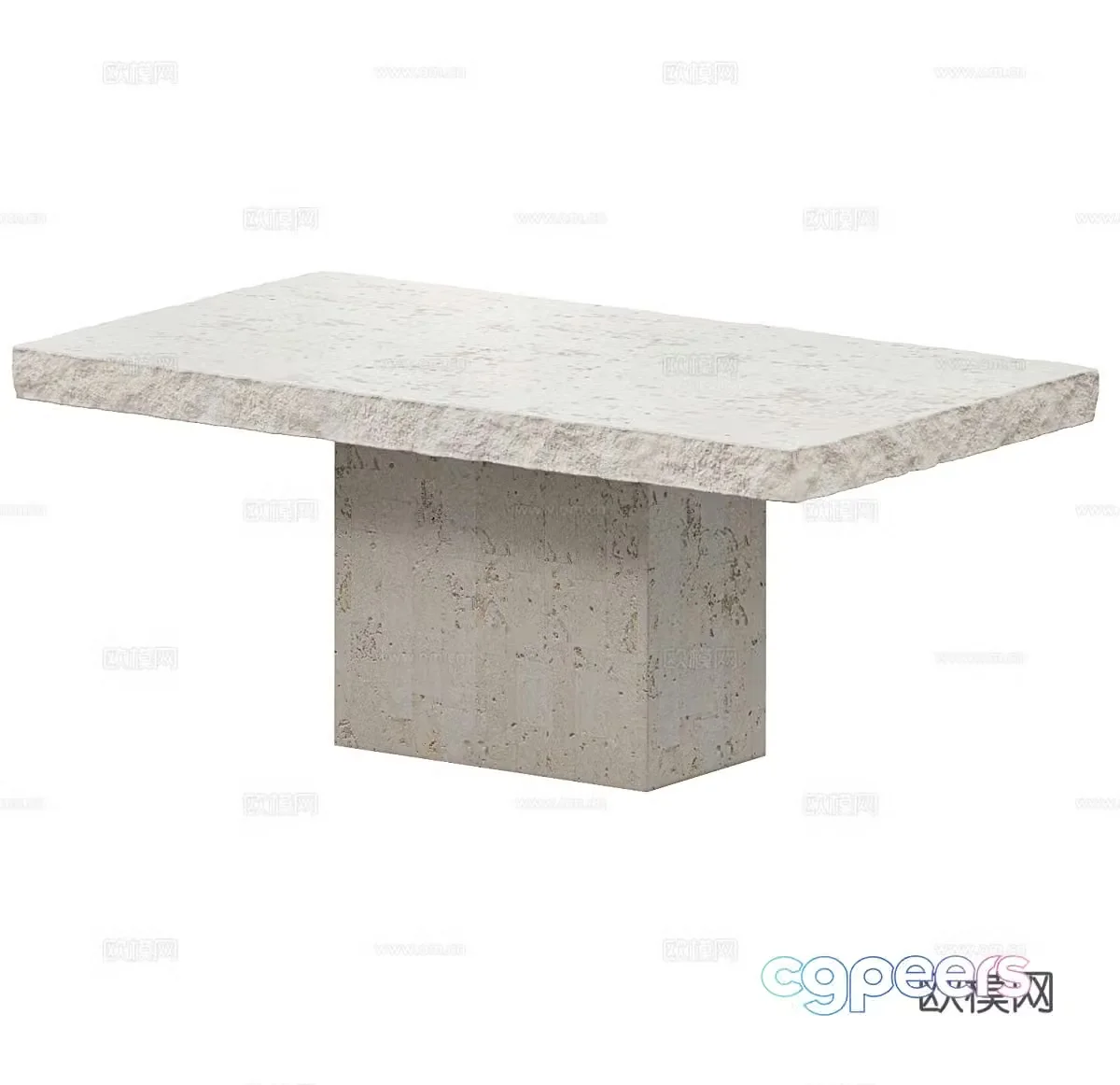 Stone table outdoor stone table courtyard stone table homestay stone table park stone table stone dining table picnic 3d model