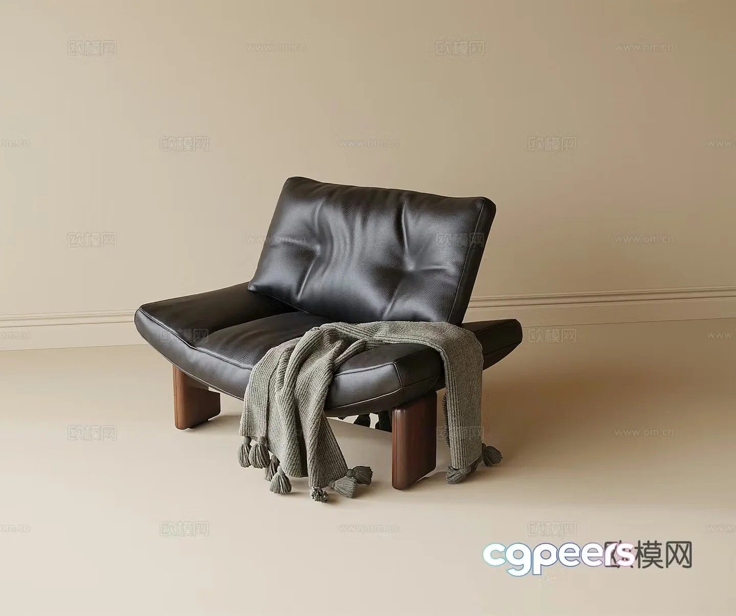 Modern casual chair single chair single sofa 3d model