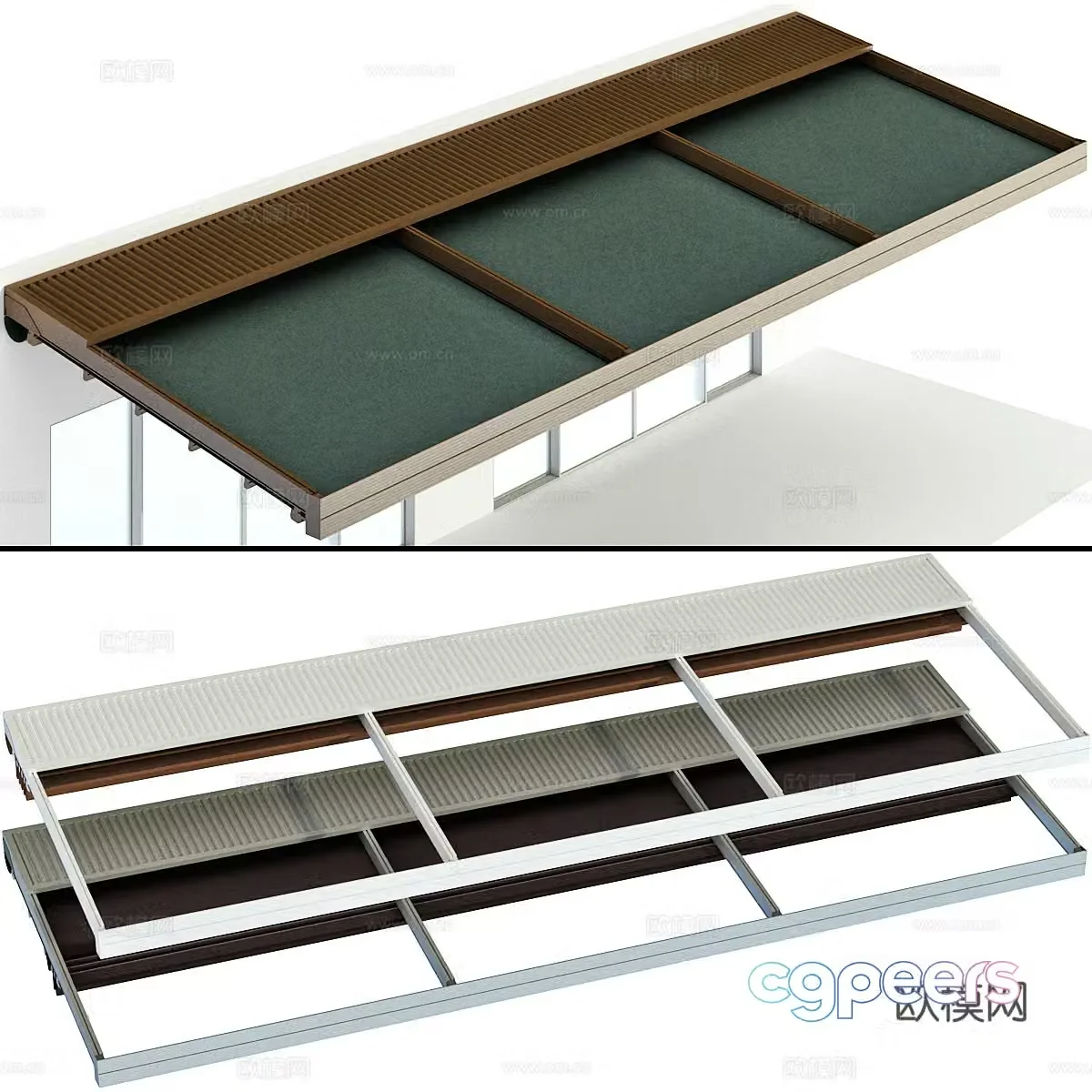 Awning Simple Awning Glass Awning Outdoor Awning Garden Awning Folding 3D Model