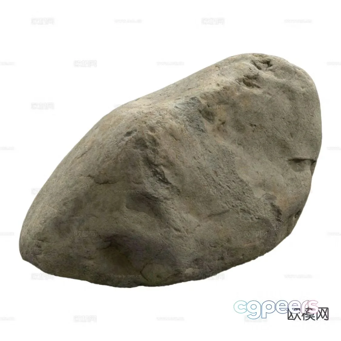 modern stone rock granite 3d model