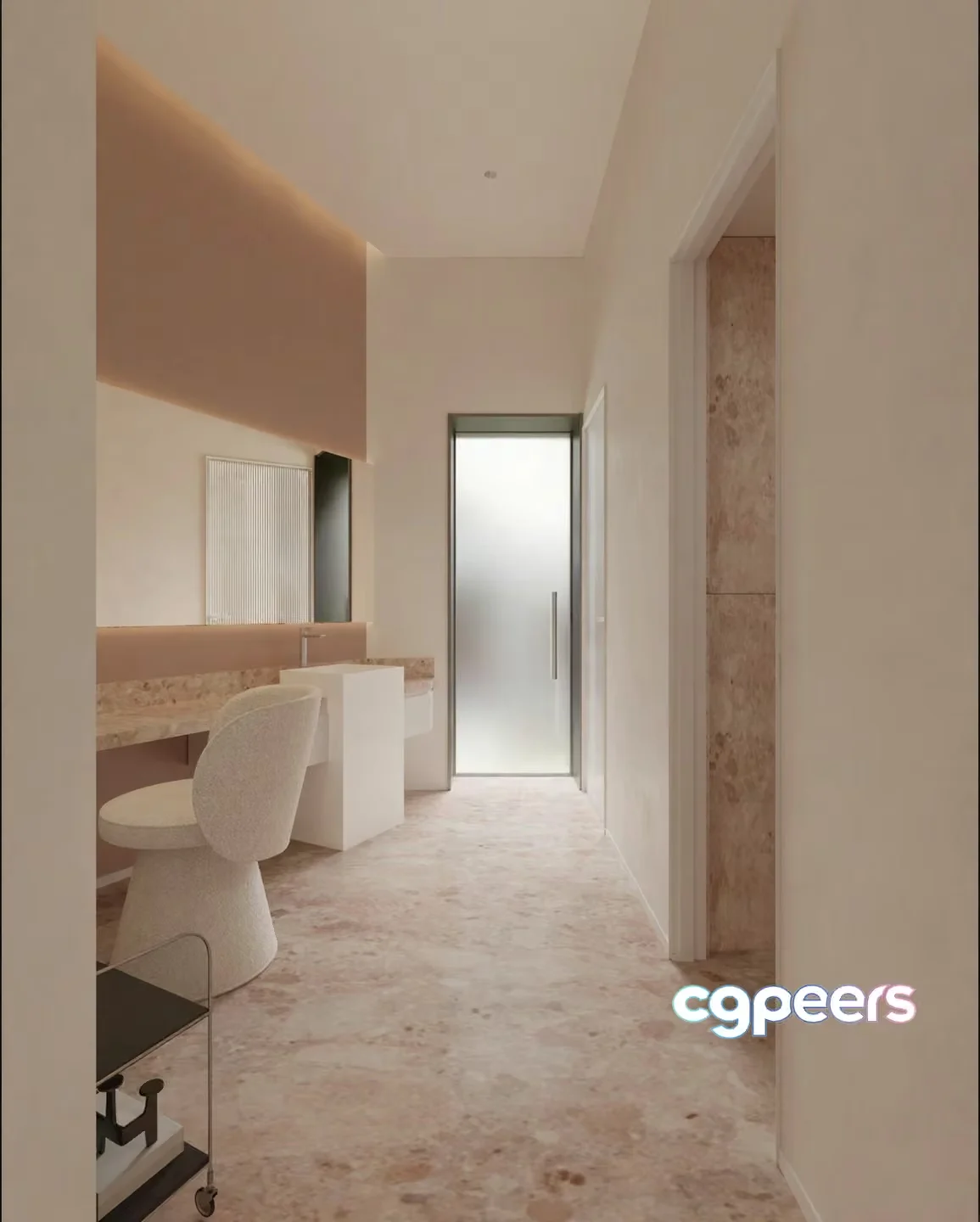 Modern Minimalist Hallway 3D Model – 4427 – VRAY Render