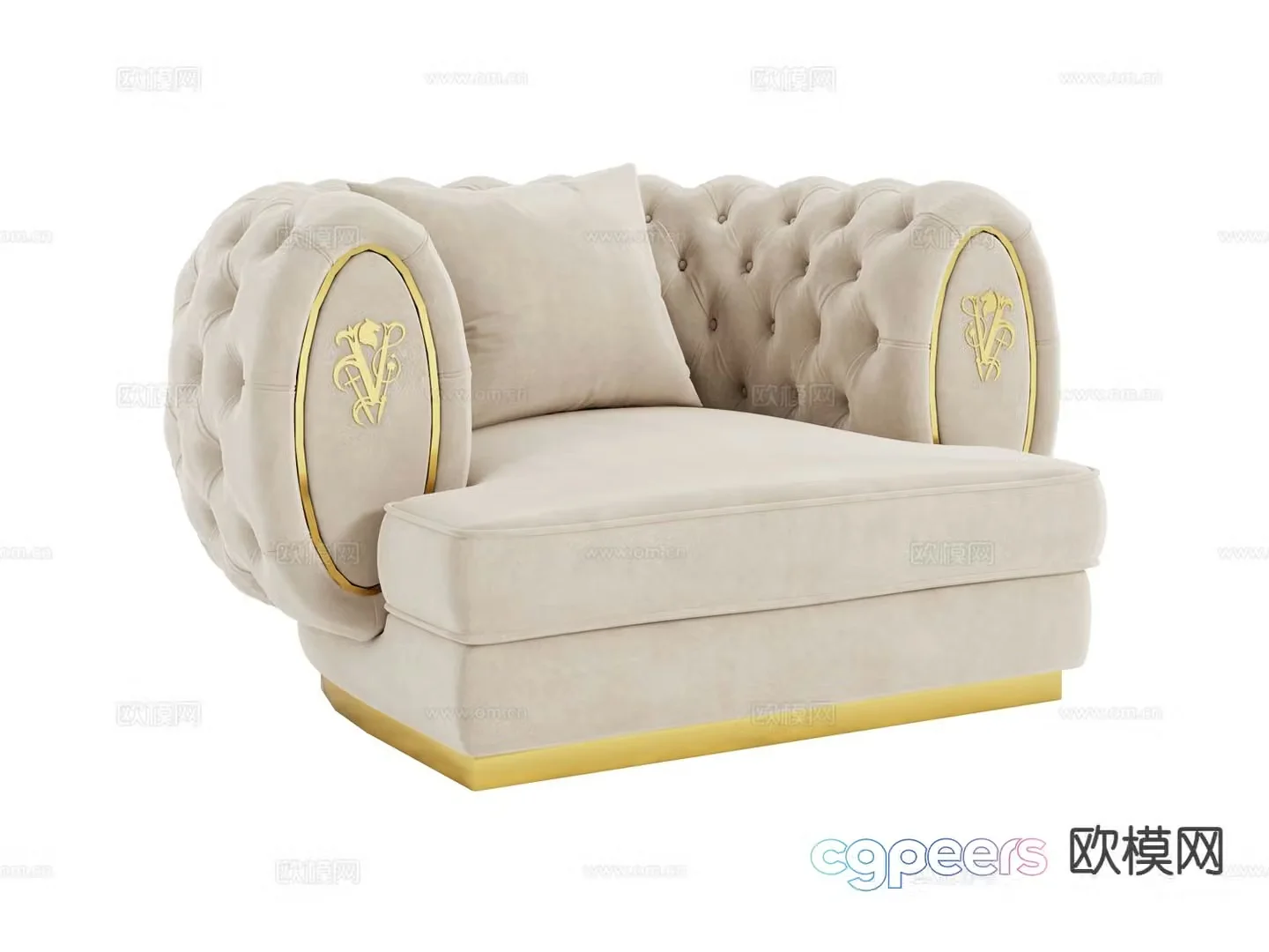 visionnaire single sofa 3d model