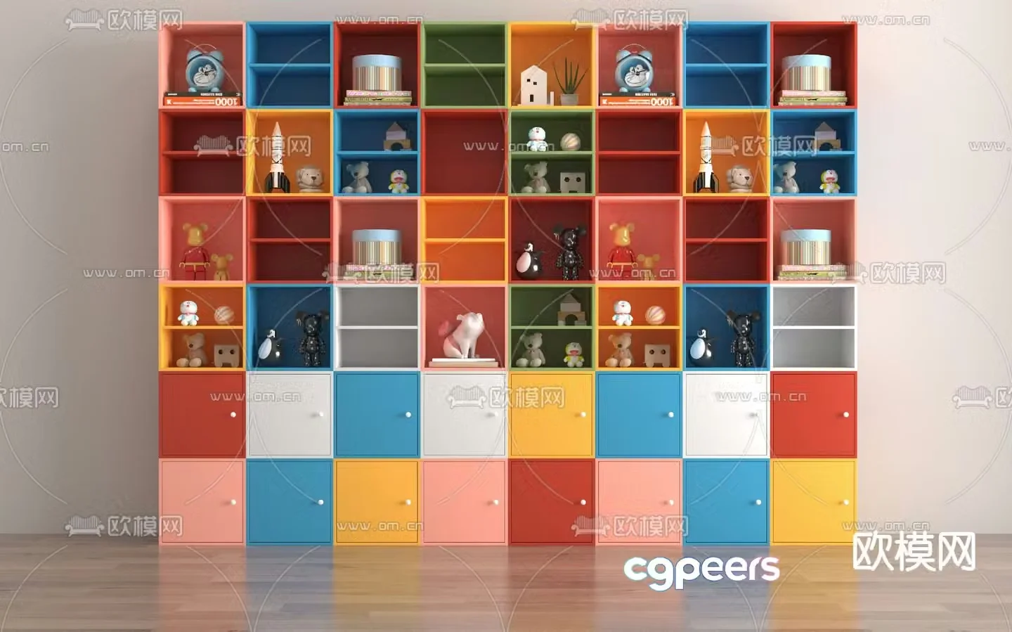 Toy cabinet children’s cabinet 3d model
