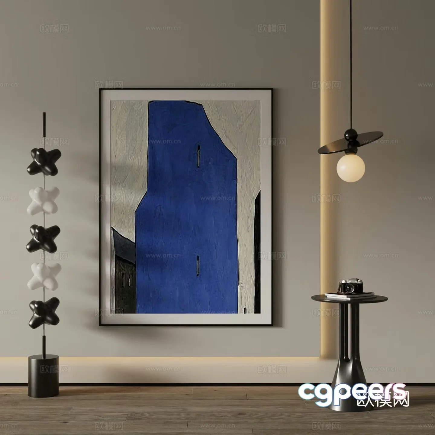 Modern Art Painting Decorative Painting 3D Model