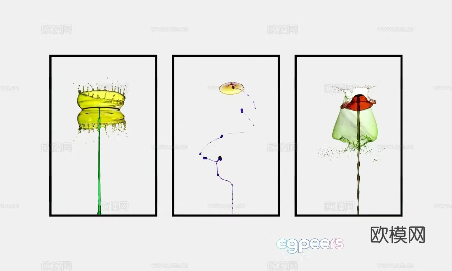 Decorative painting art painting hanging painting 3d model