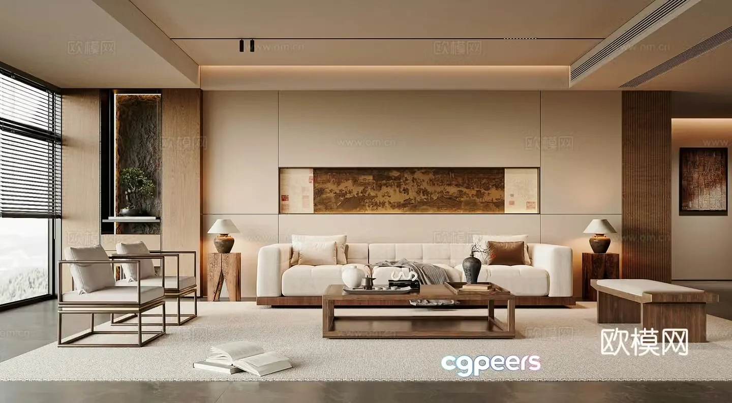 New Chinese living room 3D model