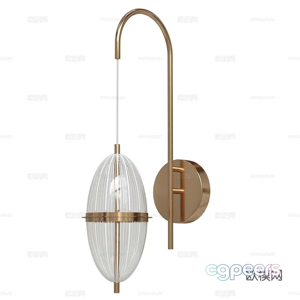 Italian light luxury wall lamp metal wall lamp glass wall lamp living room wall lamp bedside wall lamp 3D model