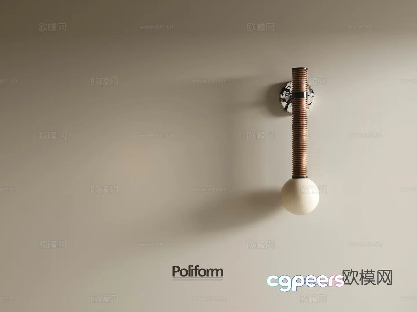 Medieval style wall lamp bedside wall lamp 3d model
