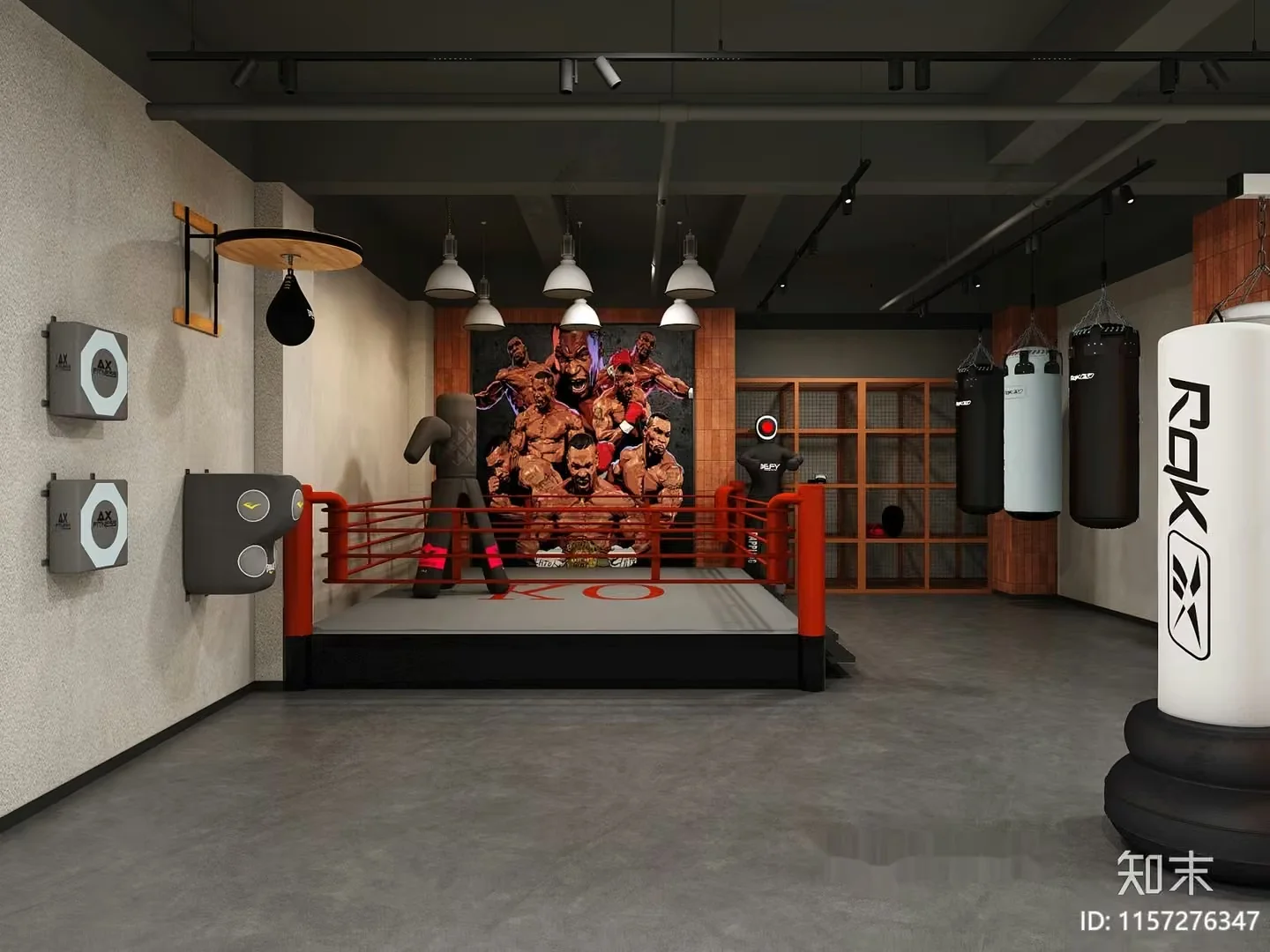 A Boxing Gym 3D Model – 902 – VRAY Render