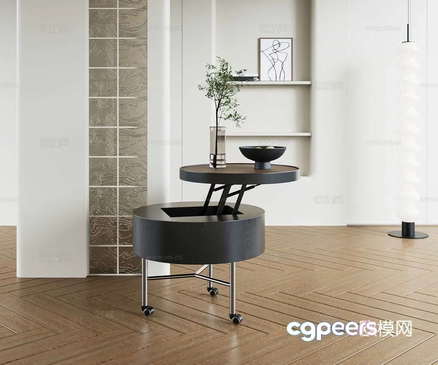 Modern side table 3D model