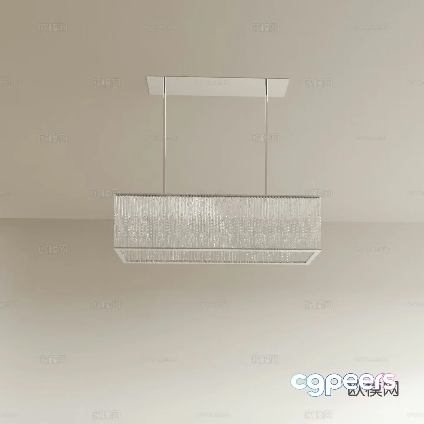 Modern crystal chandelier 3d model