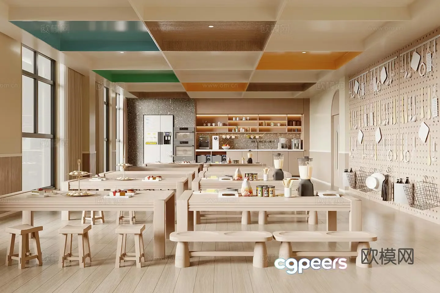 Modern Baking Classroom 3D Model
