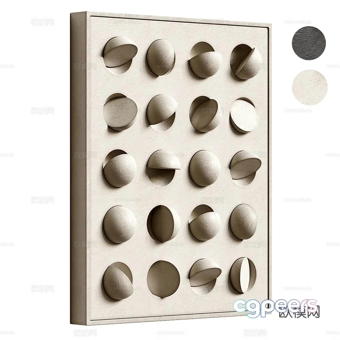 Three-dimensional hanging painting 3d model