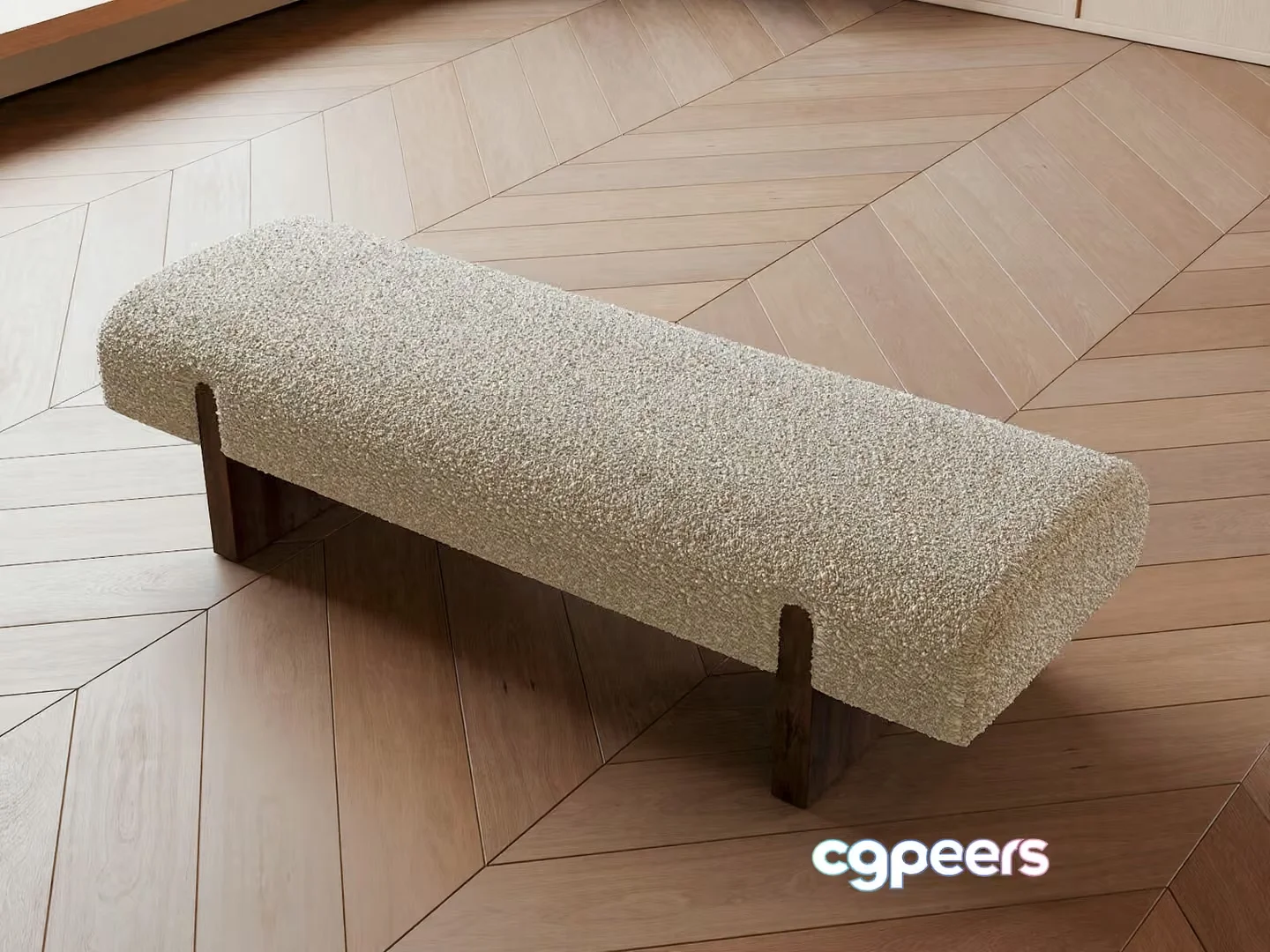 Modern Upholstered Bench 3D Model – 14520 – CORONA Render