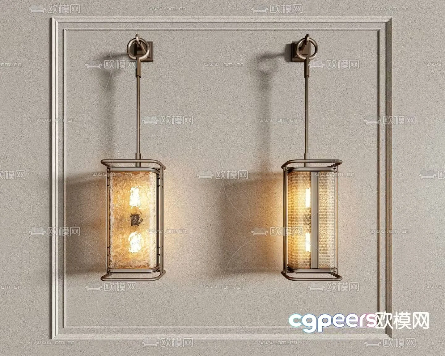 Simple wall lamp 3d model