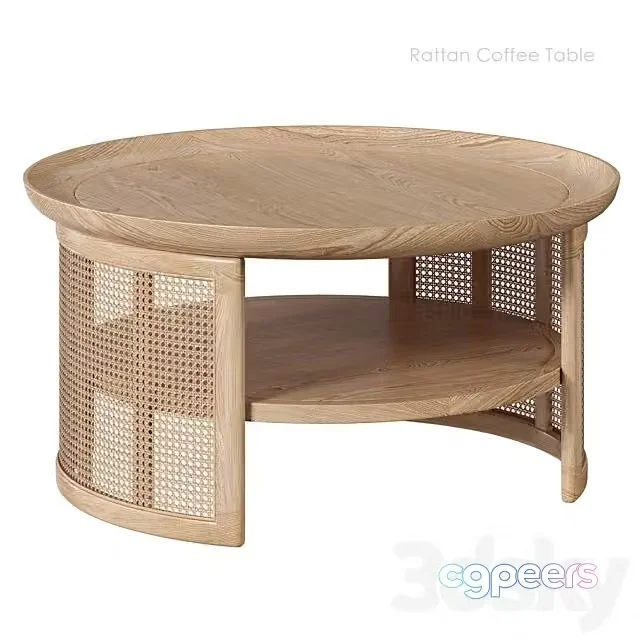 3ds Max Free – Homary Rattan coffee table