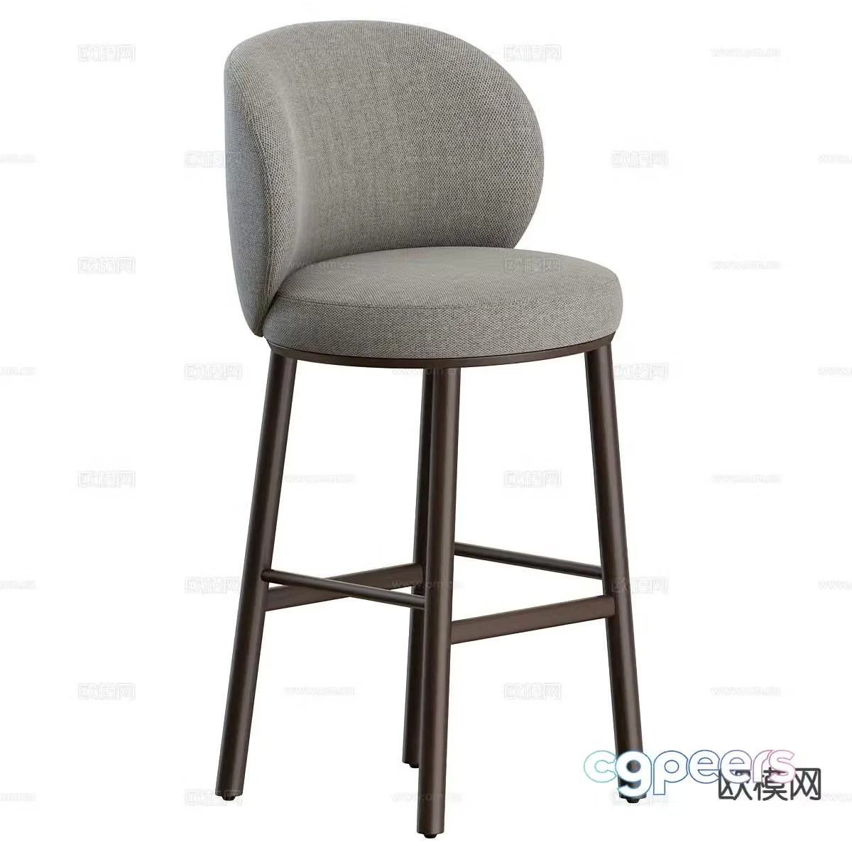 Modern bar stool bar chair 3d model
