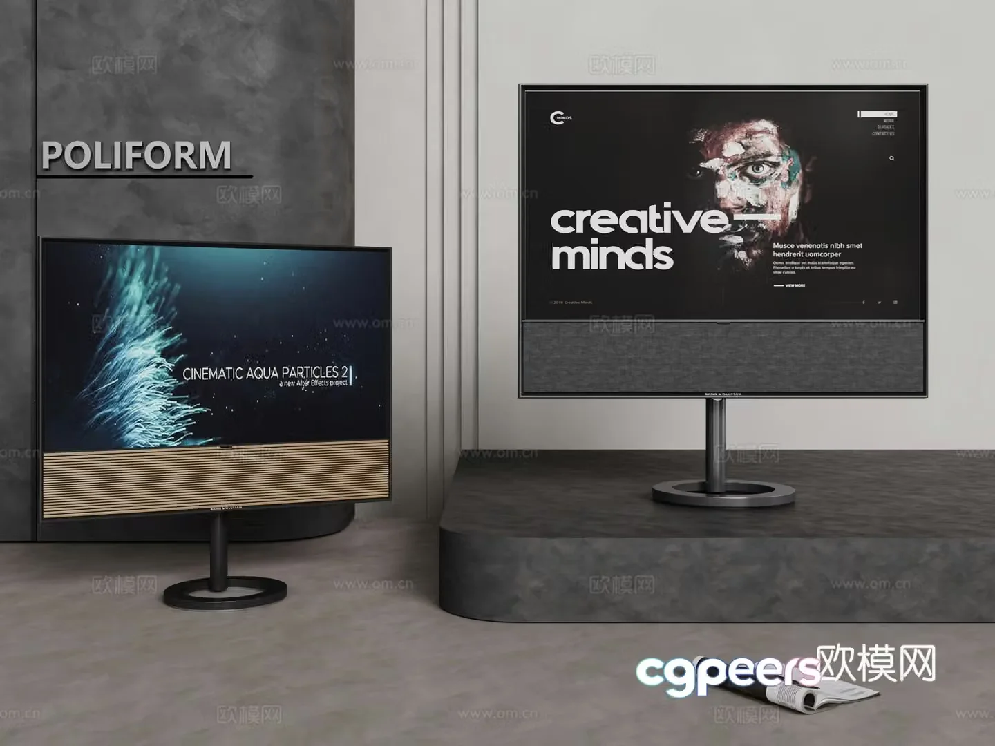 Modern LCD TV Stand TV Mobile TV Wall-mounted TV Floor-standing TV 3D Model