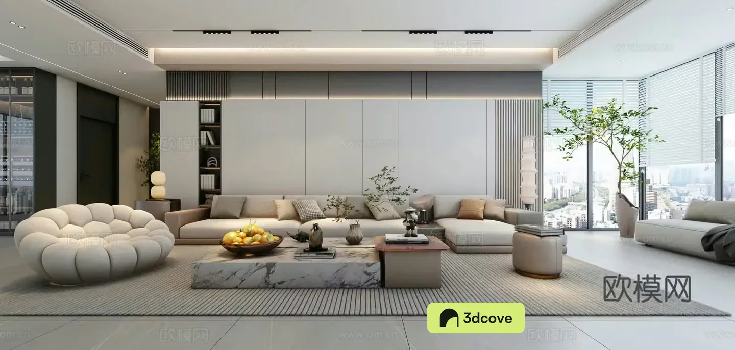 Modern living room 3d model