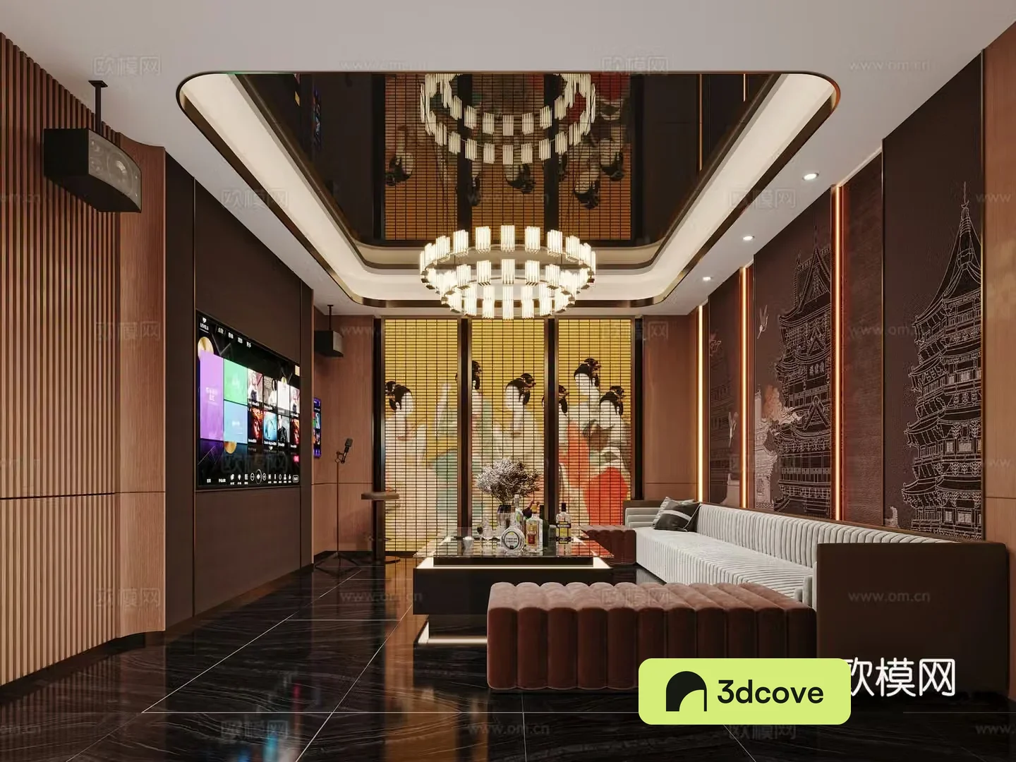 Modern KTV box Light luxury KTV box Ancient ladies