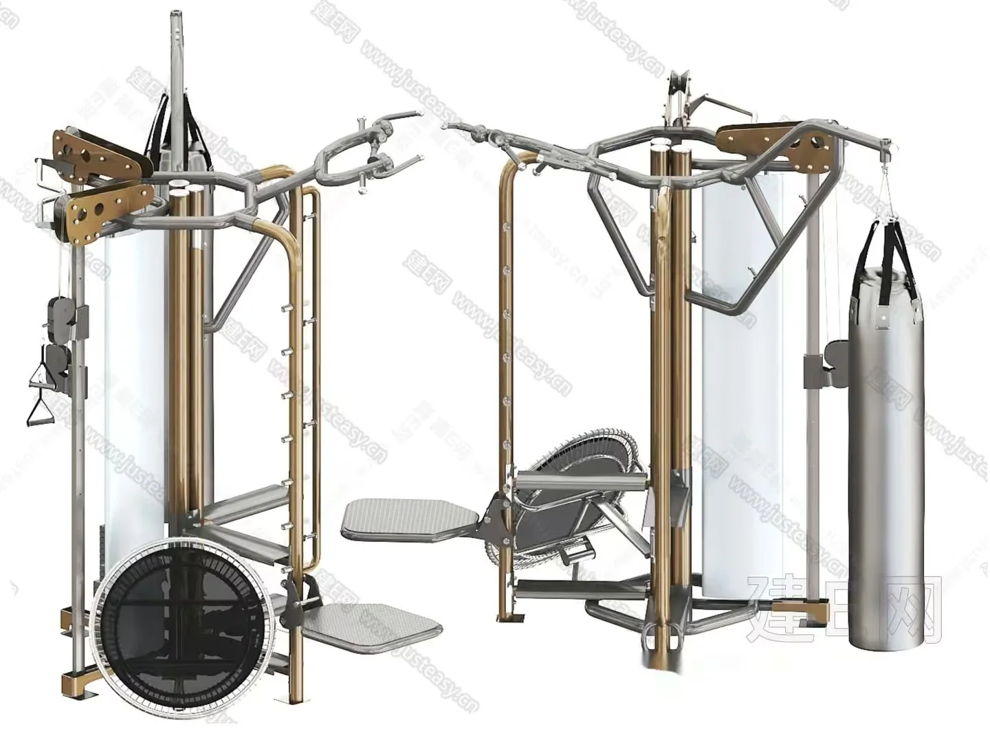 A Multi-Functional Gym Machine 3D Model – 10823 – VRAY Render