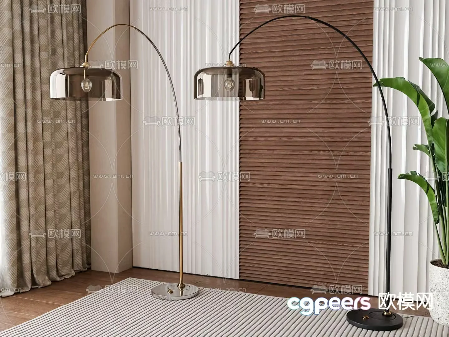 Floor lamp fishing lamp 3d model