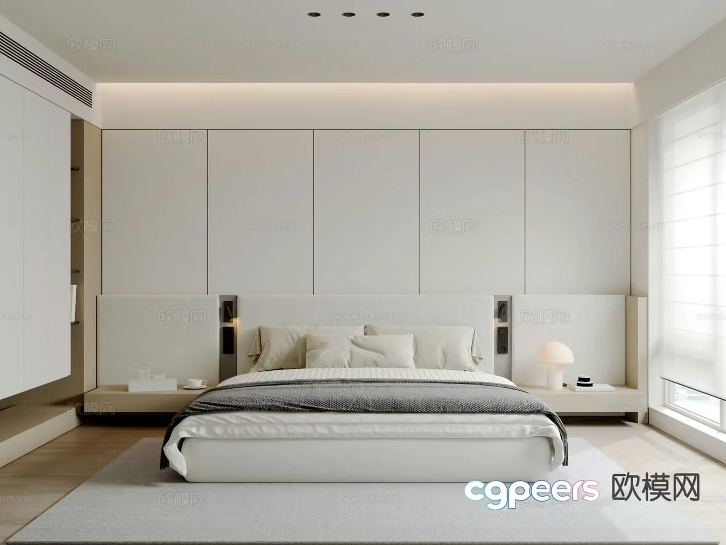 Modern bedroom master bedroom 3d model