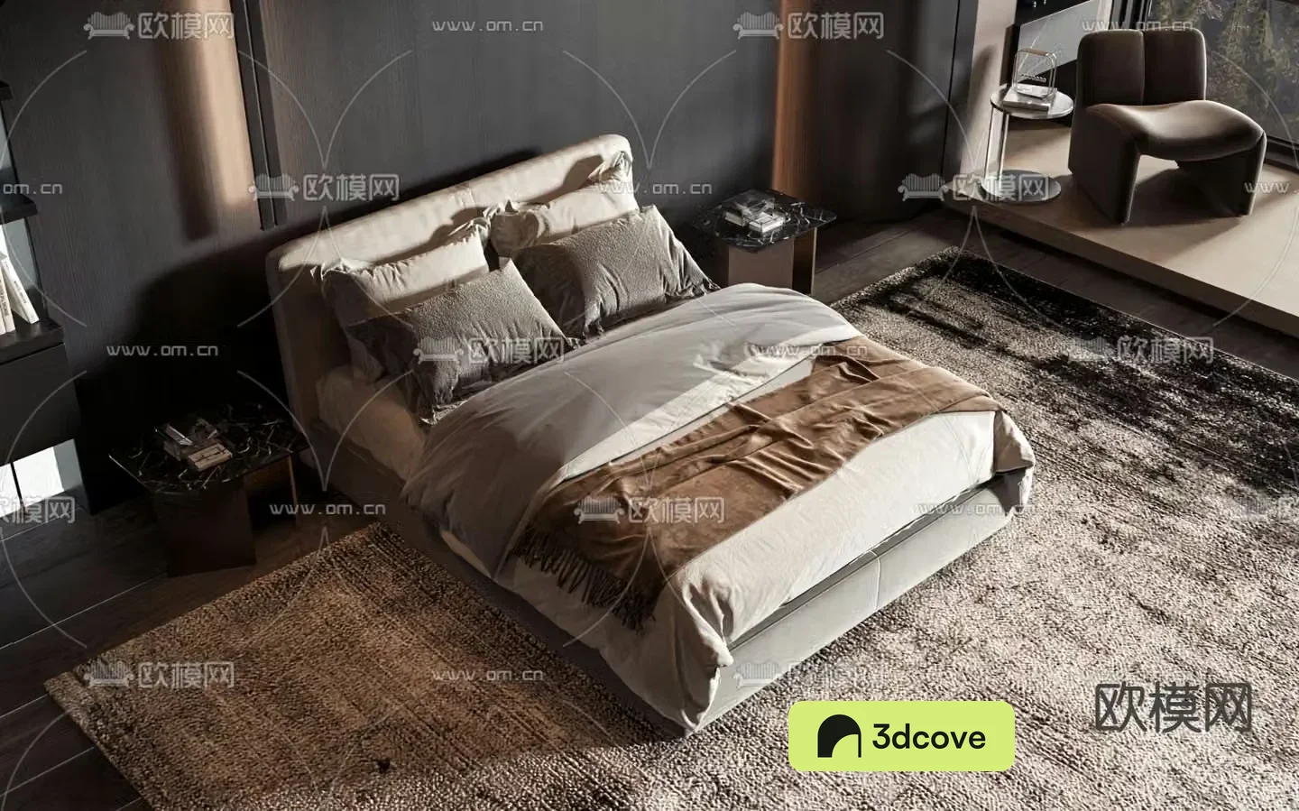 Double bed commercial bed