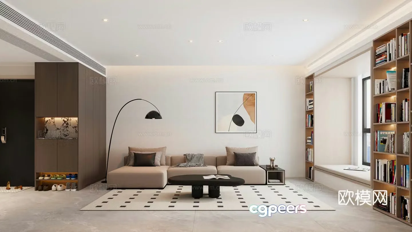 Modern living room 3d model
