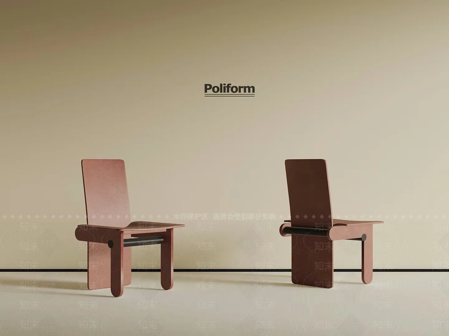 Wooden Chairs 3D Model – 8173 – VRAY Render